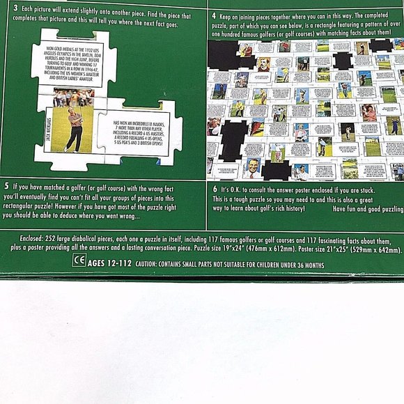 Which Golfer Did That? Quiz Jigsaw Puzzle Poster With Answers Included 252 Piece - Picture 9 of 10